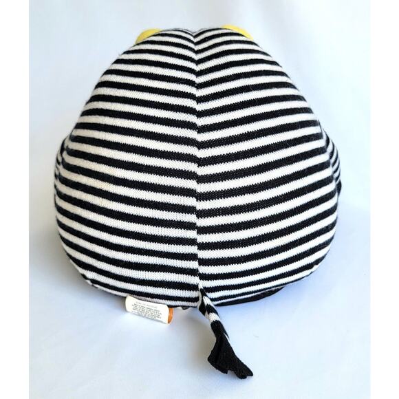 Mushable Pot Bellies Round Pillow Plush Stuffed 10” Zebra Animal Stripes Toy - Picture 4 of 7
